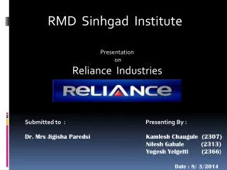RMD Sinhgad Institute