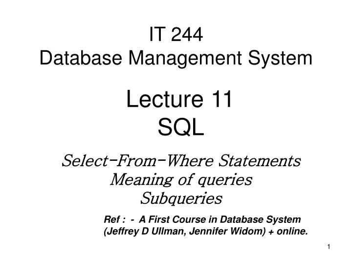 it 244 database management system