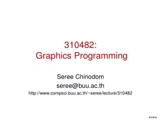 310482: Graphics Programming