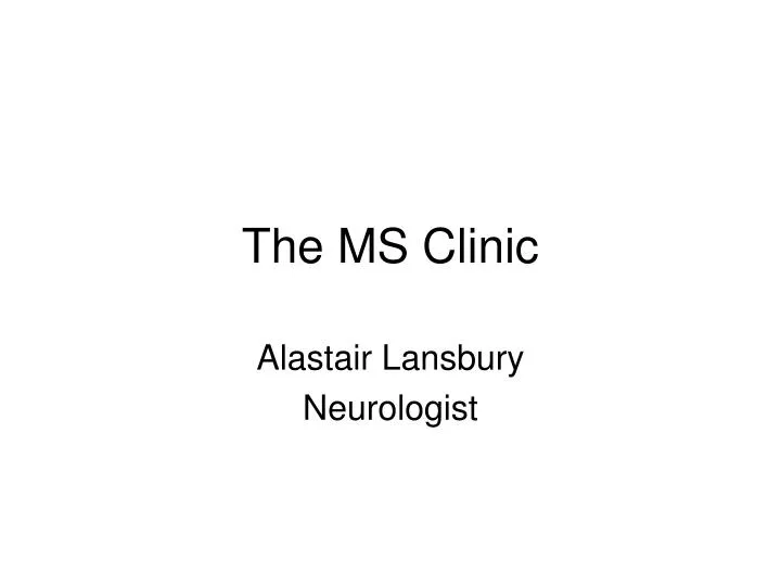 the ms clinic