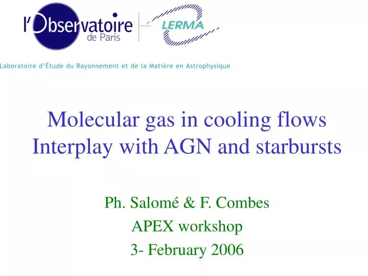 molecular gas in cooling flows interplay with agn and starbursts