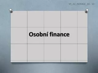 osobn finance
