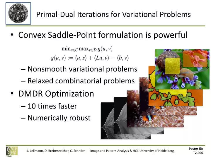 primal dual iterations for variational problems