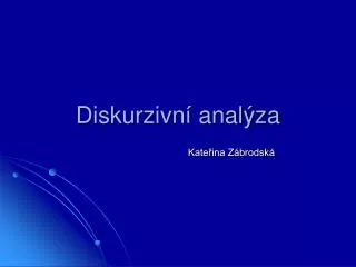 diskurzivn anal za