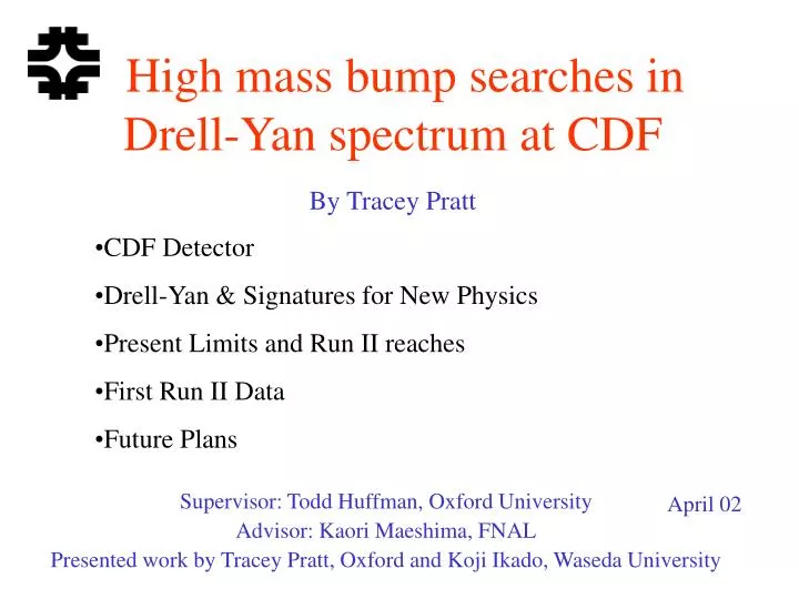 high mass bump searches in drell yan spectrum at cdf
