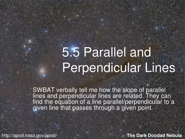 5 5 parallel and perpendicular lines
