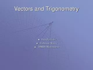 Vectors and Trigonometry