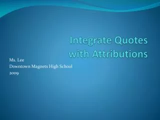 Integrate Quotes with Attributions