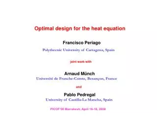 Optimal design for the heat equation