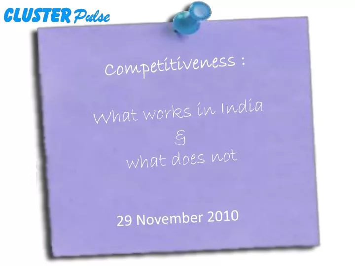 competitiveness what works in india what does not