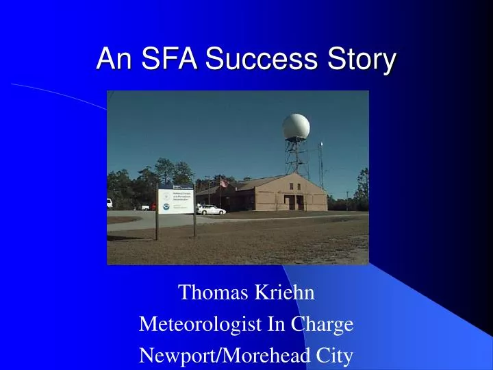 an sfa success story