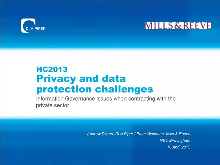 hc2013 privacy and data protection challenges