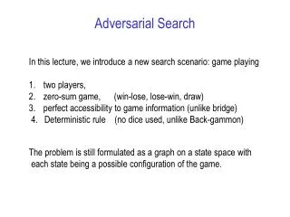 adversarial search