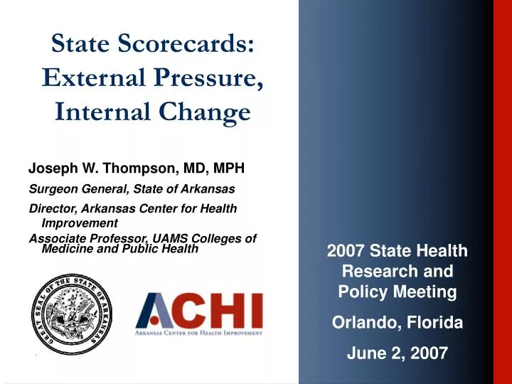 state scorecards external pressure internal change