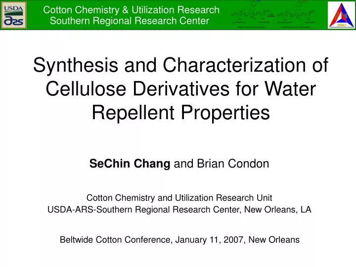 synthesis and characterization of cellulose derivatives for water repellent properties