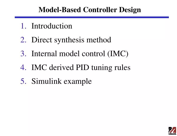 model based controller design