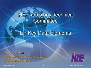 IHE-Cardiology Technical Committee EP Key Data Elements