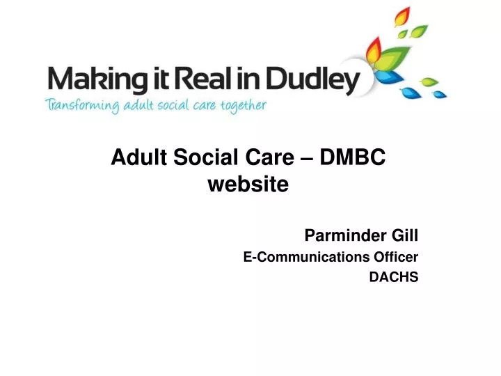 adult social care dmbc website parminder gill e communications officer dachs