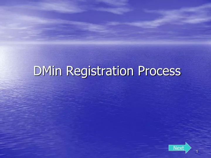 dmin registration process
