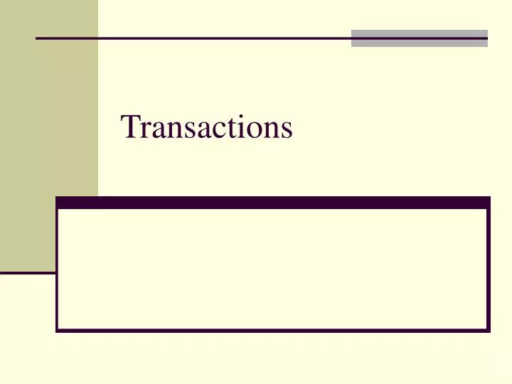 transactions