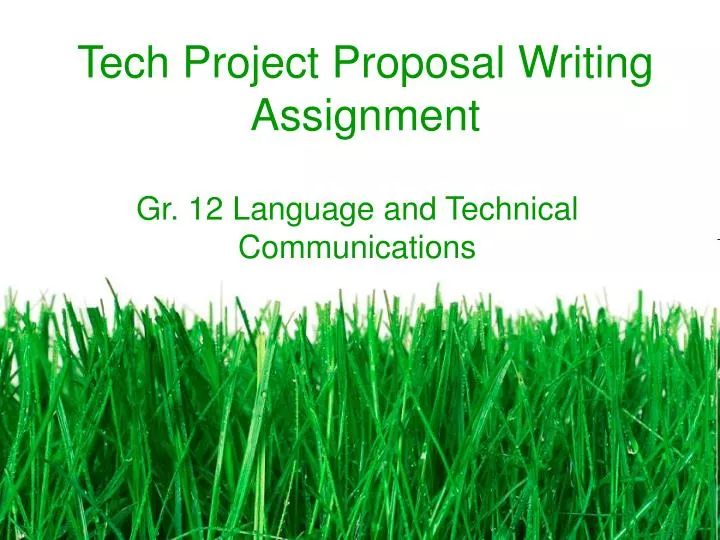 tech project proposal writing assignment