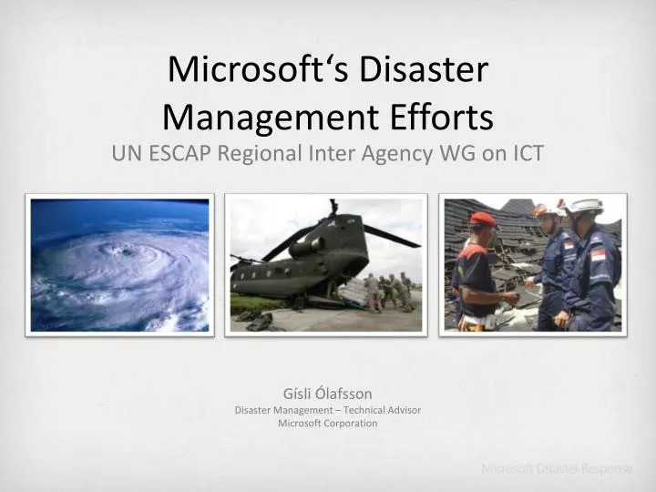 microsoft s disaster management efforts