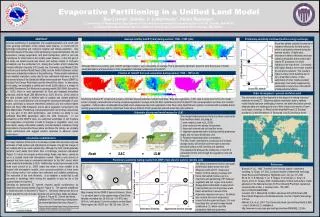 Evaporative Partitioning in a Unified Land Model