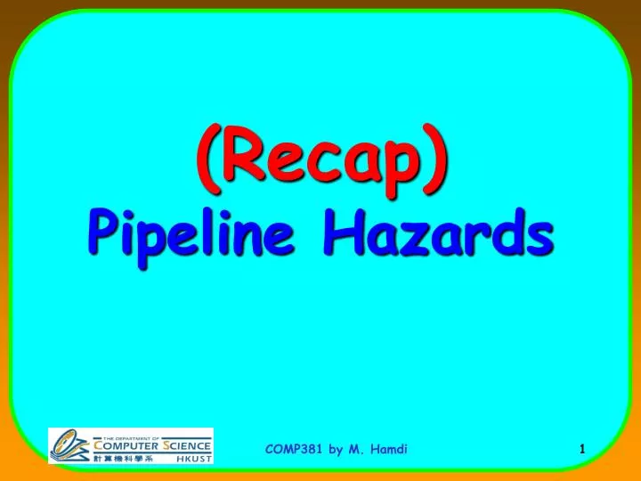 recap pipeline hazards