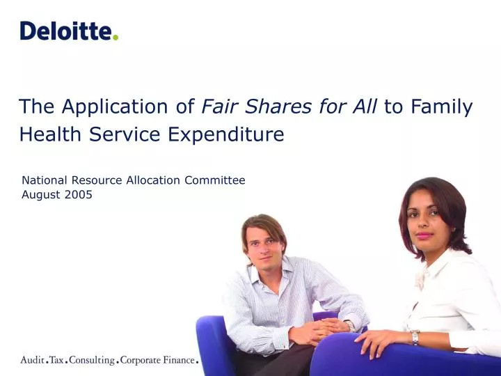 the application of fair shares for all to family health service expenditure