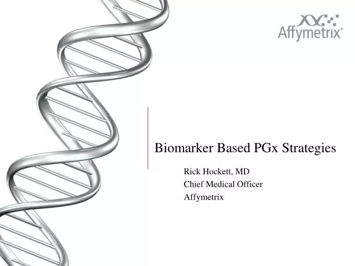 biomarker based pgx strategies