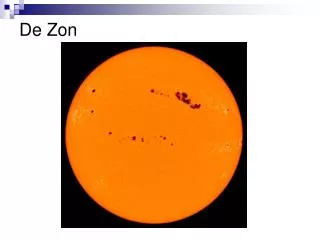 de zon