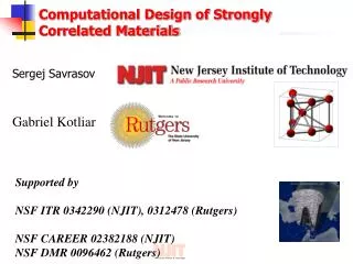 Computational Design of Strongly Correlated Materials