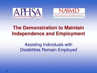 The Demonstration to Maintain Independence and Employment