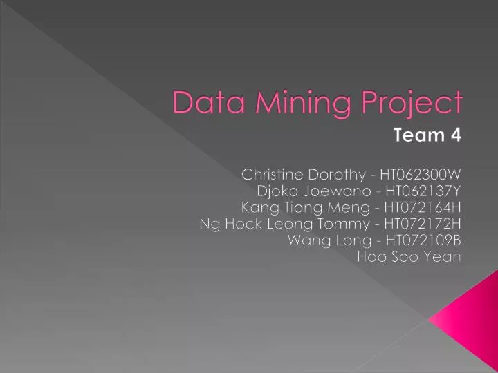 data mining project