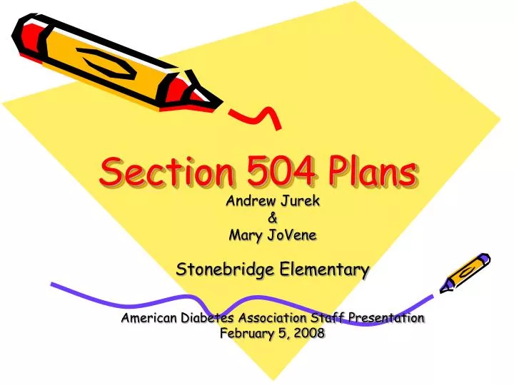 section 504 plans