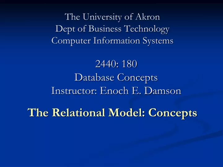 the university of akron dept of business technology computer information systems
