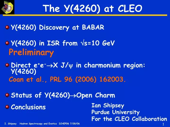 the y 4260 at cleo