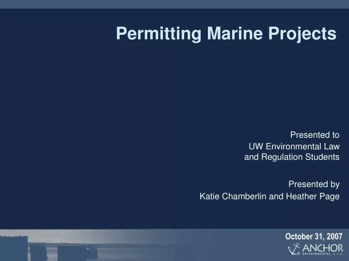 permitting marine projects