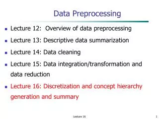 data preprocessing