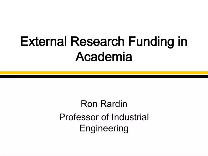 external research funding in academia