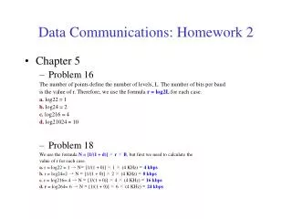 Data Communications: Homework 2