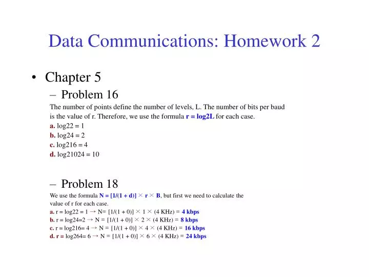 data communications homework 2