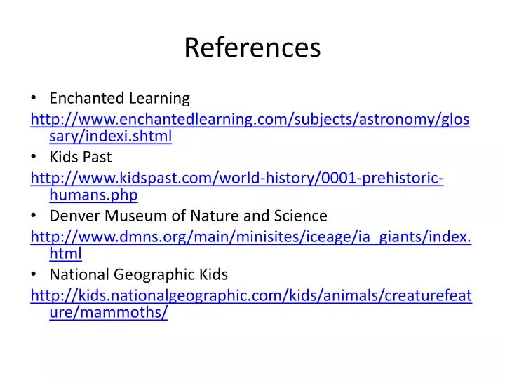 references