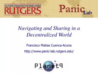 Navigating and Sharing in a Decentralized World
