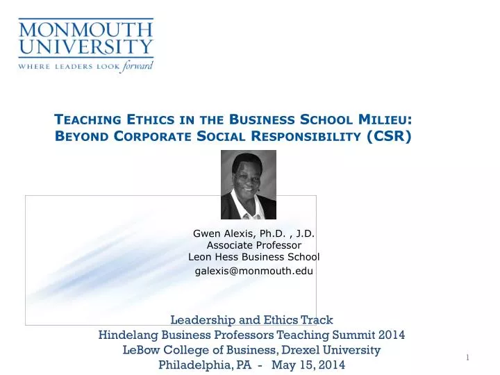 teaching ethics in the business school milieu beyond corporate social responsibility csr