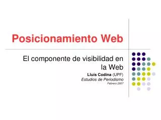 posicionamiento web