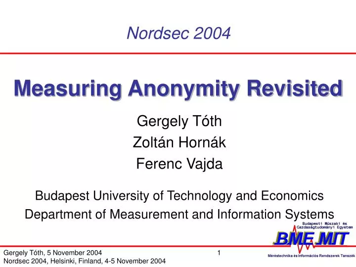 measuring anonymity revisited