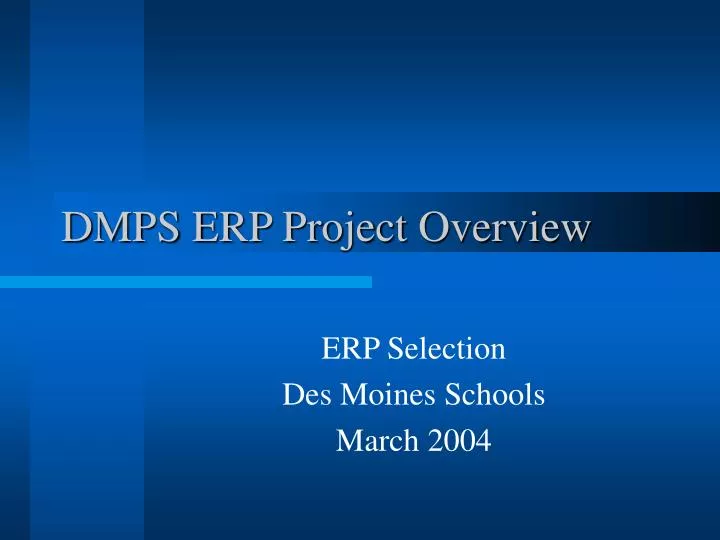 dmps erp project overview