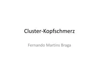 cluster kopfschmerz