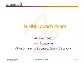 NIHBI Launch Event